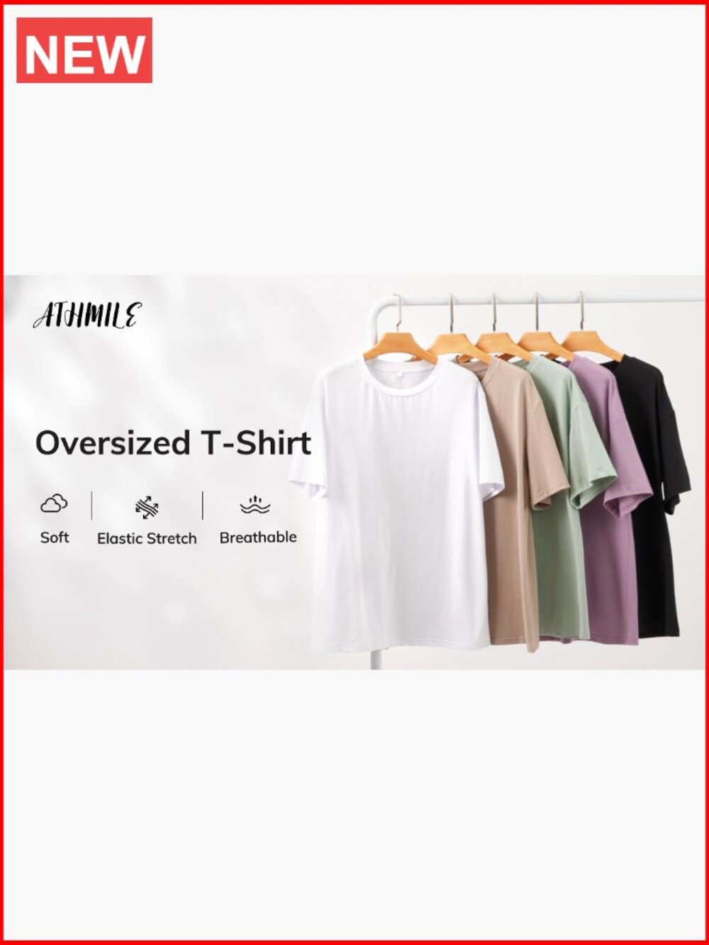 Oversized Loose Fit T-Shirt Crew Neck Short Sleeve Casual Tee - Picture 7 of 7